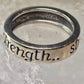Strength ring size 6.75 word words band sterling silver women