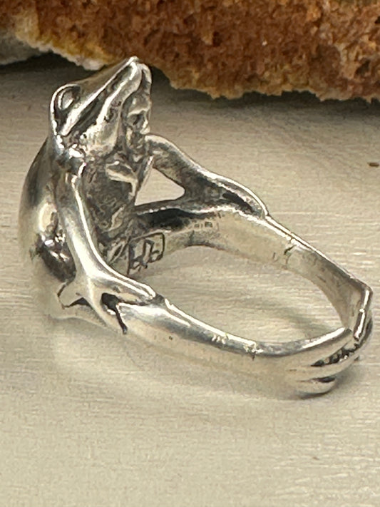 Frog Prince ring size 5 James Yesberger sterling silver band women