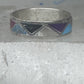 Vintage Sterling Silver Multi Stone Geometric Inlay Band Ring Size 6.50 925