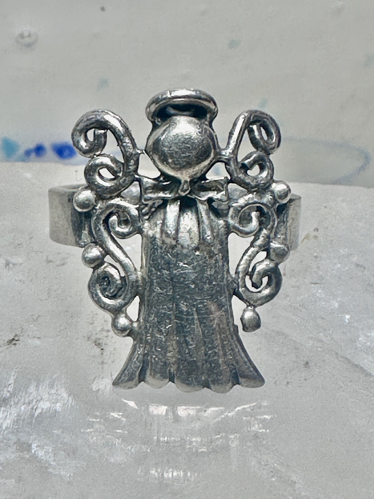 Angel ring religious size 5.50 figurative sterling silver women