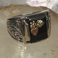 Black Hills Gold ring leaves band size 11 sterling silver women men