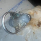 Navajo ring agate Long Petrified Wood Size 6 Vintage sterling silver women