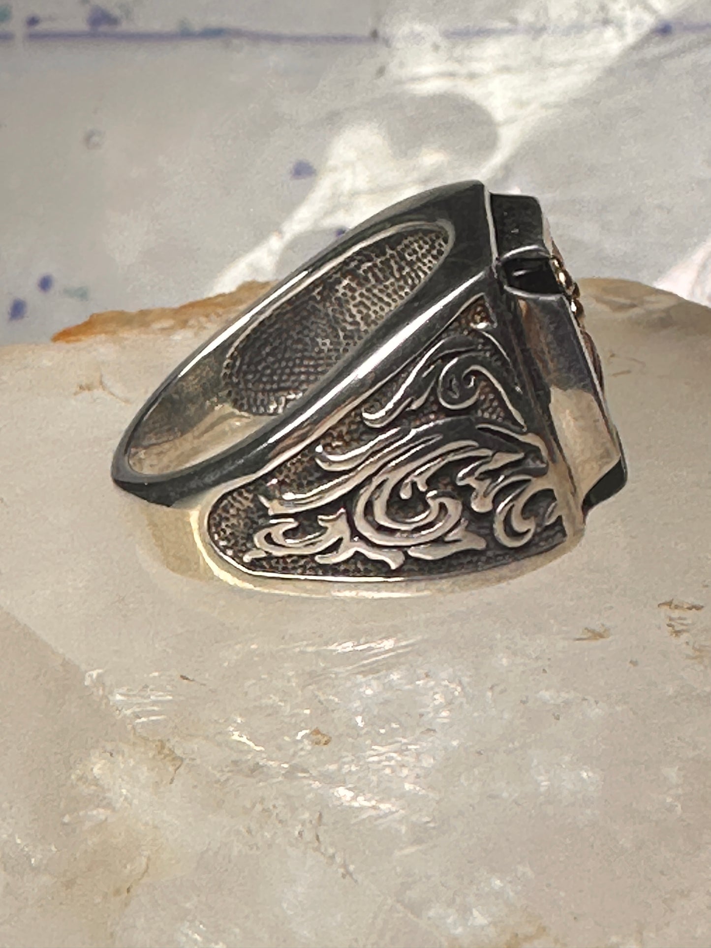 Black Hills Gold ring leaves band size 11 sterling silver women men