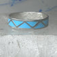 Vintage Sterling Silver Zuni Reconstituted Turquoise Inlay Band Ring Size 12 925
