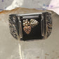 Black Hills Gold ring leaves band size 11 sterling silver women men