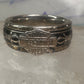 Harley Davidson ring biker spinner barbed wire band size 6 sterling silver women men