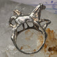 Horse ring horses band cowgirl three dimensional size 9 sterling silver women