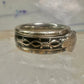 Harley Davidson ring biker spinner barbed wire band size 6 sterling silver women men