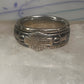 Harley Davidson ring biker spinner barbed wire band size 6 sterling silver women men