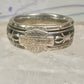 Harley Davidson ring biker spinner barbed wire band size 6 sterling silver women men