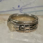 Harley Davidson ring biker spinner barbed wire band size 6 sterling silver women men