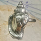 Shell ring ocean band size 8 sterling silver women girls