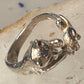 Cat and Mouse ring cat band size 7 sterling silver women