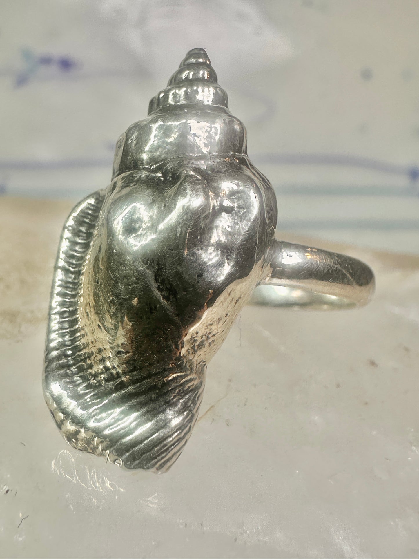 Shell ring ocean band size 8 sterling silver women girls