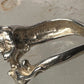 Cat and Mouse ring cat band size 7 sterling silver women