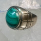 Malachite ring Mexico Taxco Size 9.25 Vintage sterling silver men women