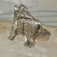 Buffalo ring animal band size 9 sterling silver women men