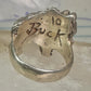 Buffalo ring animal band size 9 sterling silver women men