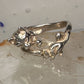 Cat and Mouse ring cat band size 7 sterling silver women