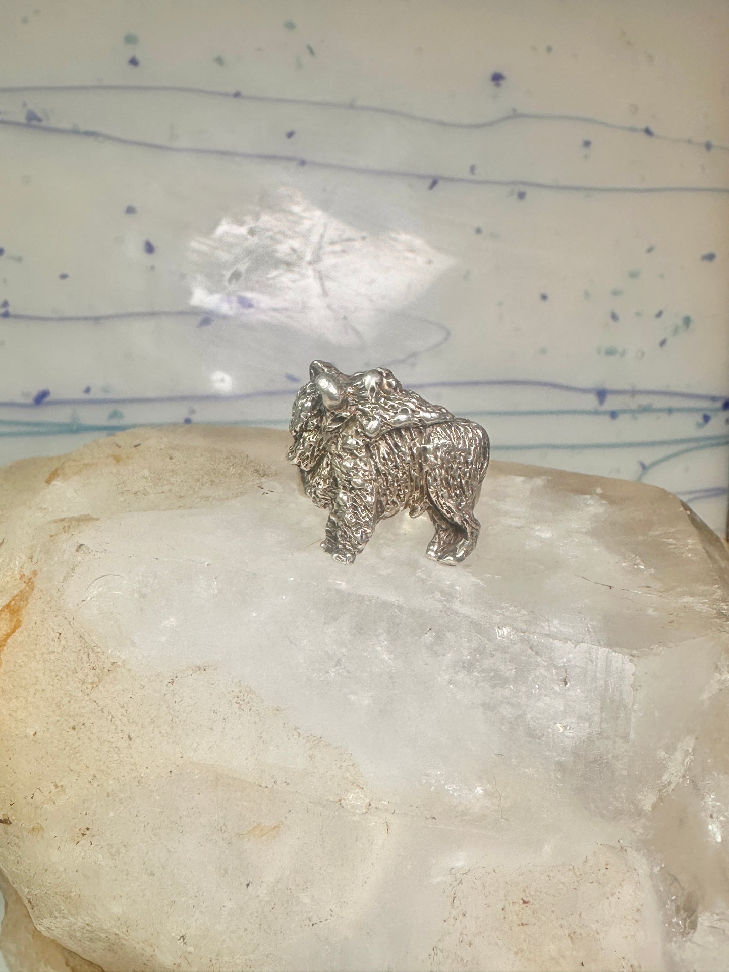 Buffalo ring animal band size 9 sterling silver women men