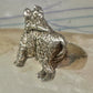 Buffalo ring animal band size 9 sterling silver women men