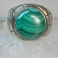 Malachite ring Mexico Taxco Size 9.25 Vintage sterling silver men women