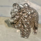 Buffalo ring animal band size 9 sterling silver women men
