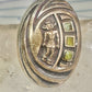 Hopi Kachina ring mudman turquoise size 4.75 sterling silver women