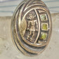 Hopi Kachina ring mudman turquoise size 4.75 sterling silver women