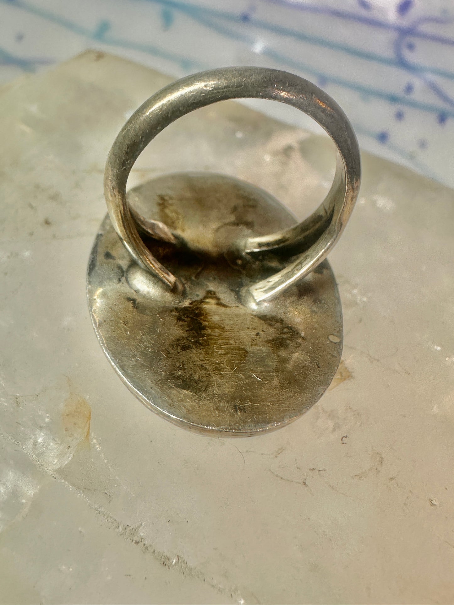 Hopi Kachina ring mudman turquoise size 4.75 sterling silver women