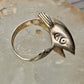 Fish ring tuna bass fishermen band size 2.25 sterling silver women pinky