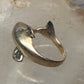 Fish ring tuna bass fishermen band size 2.25 sterling silver women pinky