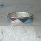 Vintage Sterling Silver Rough Reconstituted Multi Stone Geometric Band Signed R Size 8 925