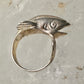Fish ring tuna bass fishermen band size 2.25 sterling silver women pinky