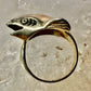 Fish ring tuna bass fishermen band size 2.25 sterling silver women pinky
