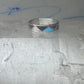 Vintage Sterling Silver Rough Reconstituted Multi Stone Geometric Band Signed R Size 8 925