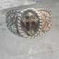 Black Hills Gold ring religious Cross Size 10.75 Vintage sterling silver men women