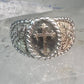 Black Hills Gold ring religious Cross Size 10.75 Vintage sterling silver men women