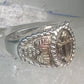 Black Hills Gold ring religious Cross Size 10.75 Vintage sterling silver men women