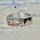 Black Hills Ring leaves wedding band size 11.75 sterling silver women men