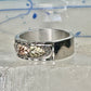 Black Hills Ring leaves wedding band size 11.75 sterling silver women men