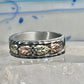 Black Hills Ring leaves wedding band size 11.75 sterling silver women men
