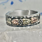 Black Hills Ring leaves wedding band size 11.75 sterling silver women men