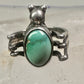 Spider Bug ring turquoise southwest signed Cortez size 5 sterling silver women girls