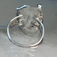Long Dolphin ring Agate Size 7 Vintage sterling silver women