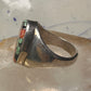 Navajo ring turquoise coral band size 10 sterling silver women men