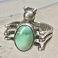 Spider Bug ring turquoise southwest signed Cortez size 5 sterling silver women girls