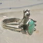 Spider Bug ring turquoise southwest signed Cortez size 5 sterling silver women girls