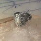 Rose spoon ring size 7.50 adjustable flower floral sterling silver band