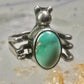 Spider Bug ring turquoise southwest signed Cortez size 5 sterling silver women girls